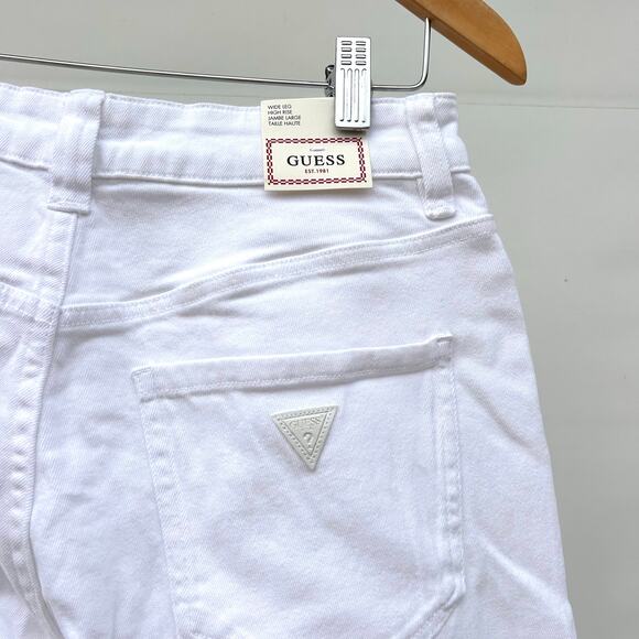 New Marciano By Guess Mardi Wide Leg Jeans Pure White Denim 25 x 32 - Picture 8 of 8